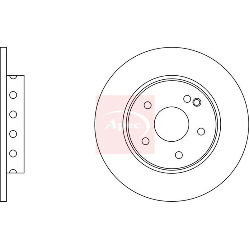 Apec 2 x Solid Front Brake Discs DSK629