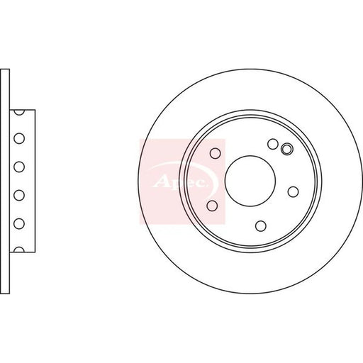 Apec 2 x Solid Front Brake Discs DSK629