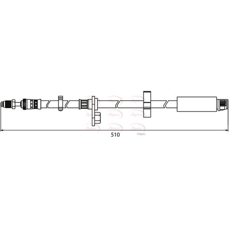 Apec Brake Hydraulic Hose Line Front HOS3913