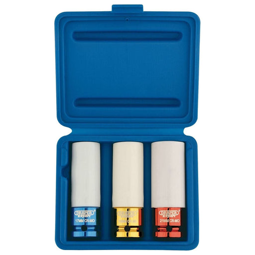 Draper HI-TORQ Wheel Nut Sockets for Alloy Wheels, 1/2" Sq. Dr. (3 Piece) Draper  - Town Parts