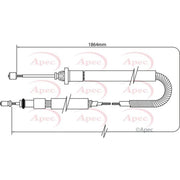 Apec Handbrake Cable Right Rear CAB1081