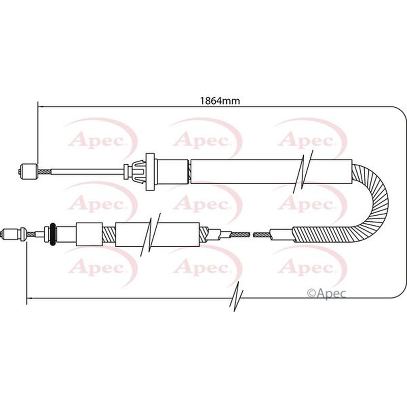 Apec Handbrake Cable Right Rear CAB1081
