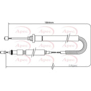 Apec Handbrake Cable Right Rear CAB1081
