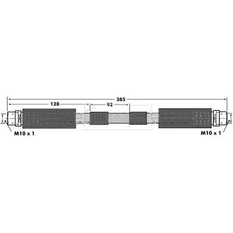 Borg & Beck Brake Hydraulic Hose Line Front Left BBH6918