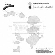 Borg & Beck Air Filter Intake Hose NBR (nitrile butadiene BTH1475