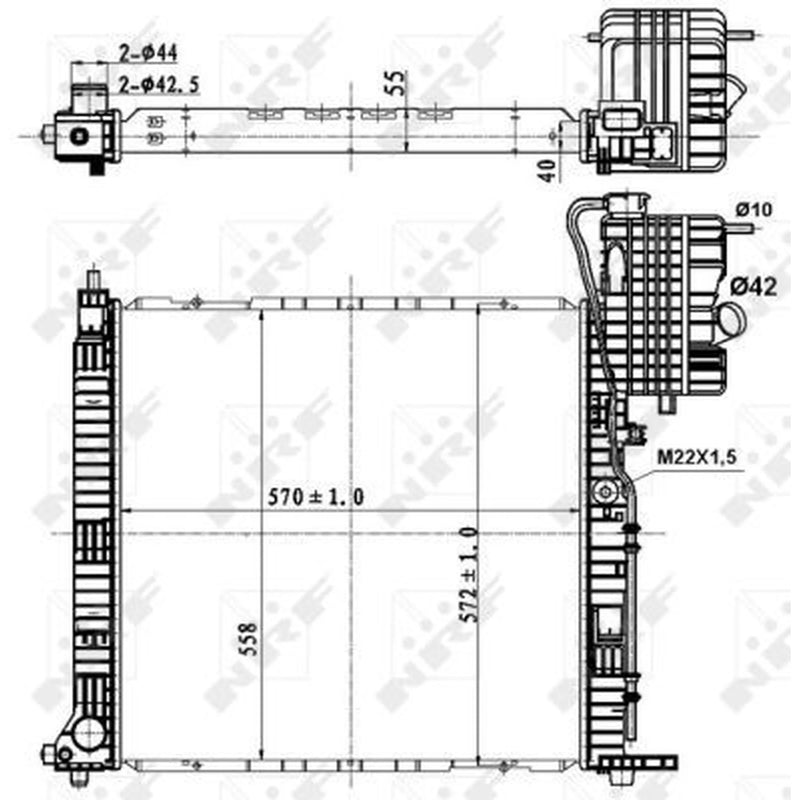NRF Engine Radiator 50583