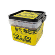 ForgeFix Spectre™ PZ Compatible Wood Screw CSK ZYP 6.0 x 100mm Tub 200