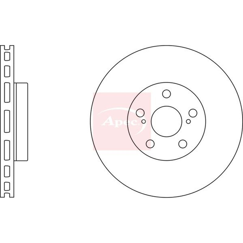 Apec 2 x Vented Front Brake Discs DSK2471