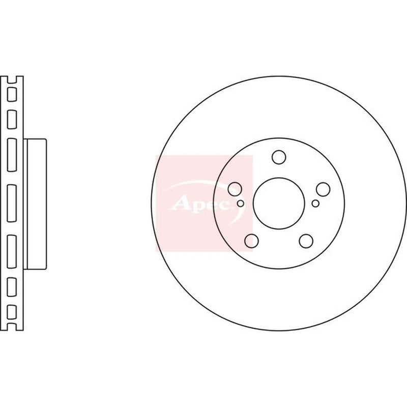 Apec 2 x Vented Front Brake Discs DSK2471