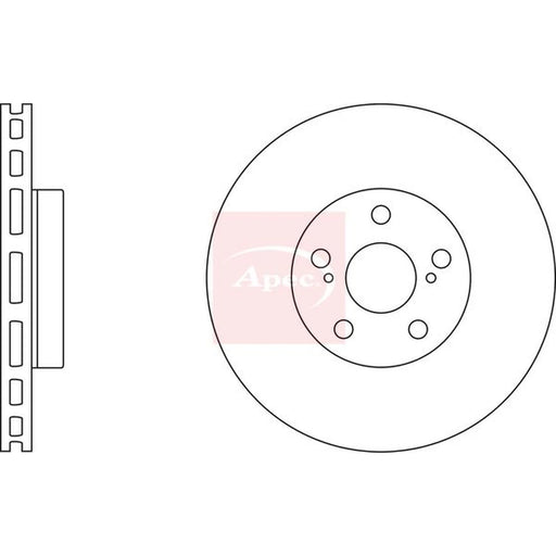 Apec 2 x Vented Front Brake Discs DSK2471