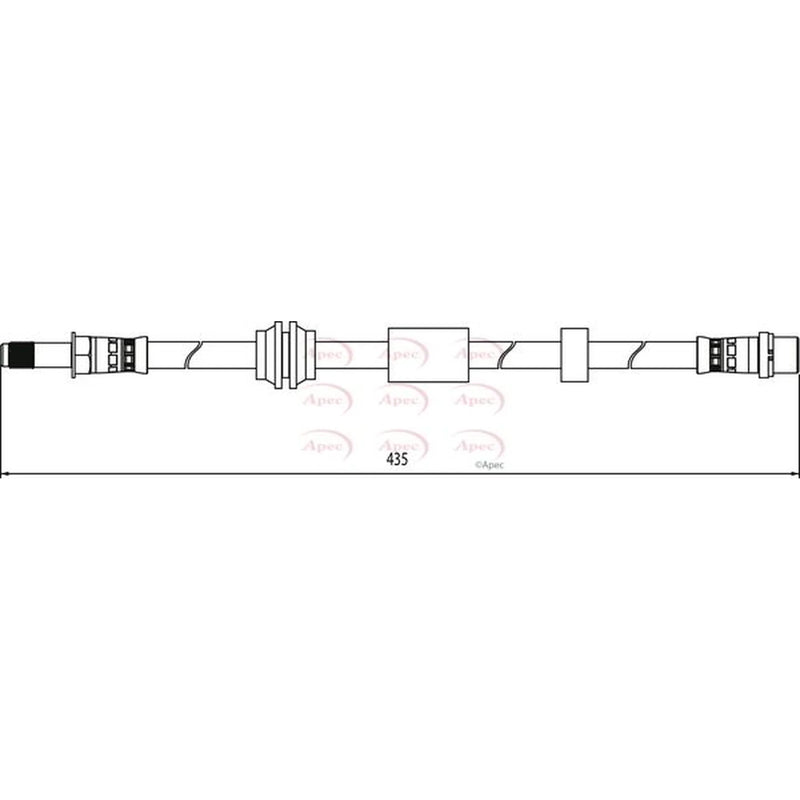 Apec Brake Hydraulic Hose Line Front HOS4105