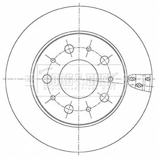Borg & Beck 2 x Vented Rear Brake Discs BBD6156S