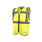 Scan Hi-Vis Utility Yellow Waistcoat - XL (48in) - SFV09