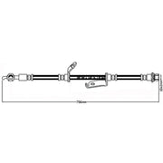 Juratek Brake Hydraulic Hose Line Front Right JBH1344L