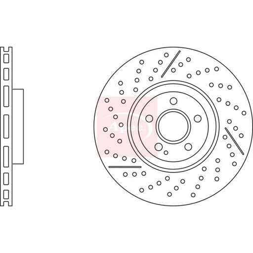 Apec 2 x Vented Front Brake Discs DSK3279