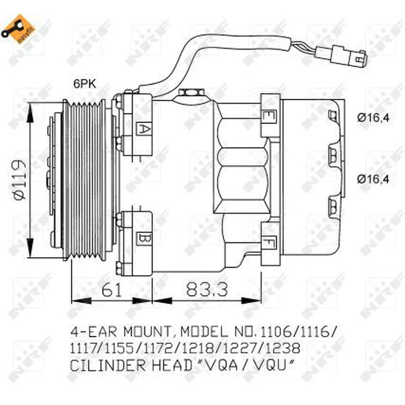 NRF Air Conditioning Compressor 32040