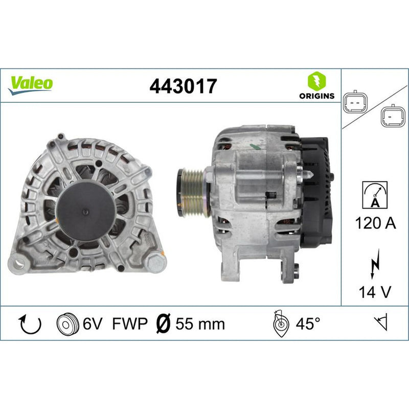 Valeo Car Alternator 12V 443017