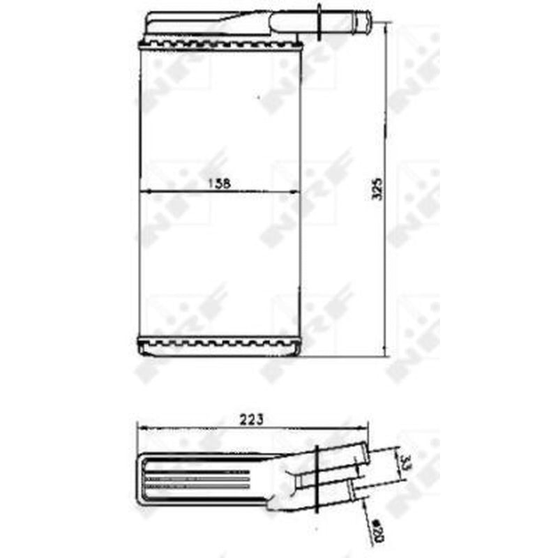 NRF Heater Matrix Core Heat Exchanger 53220