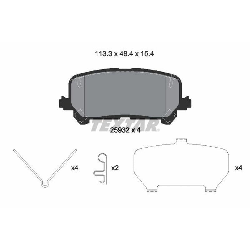 Textar Brake Pad Set 2593201