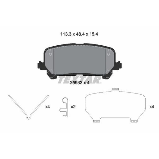 Textar Brake Pad Set 2593201