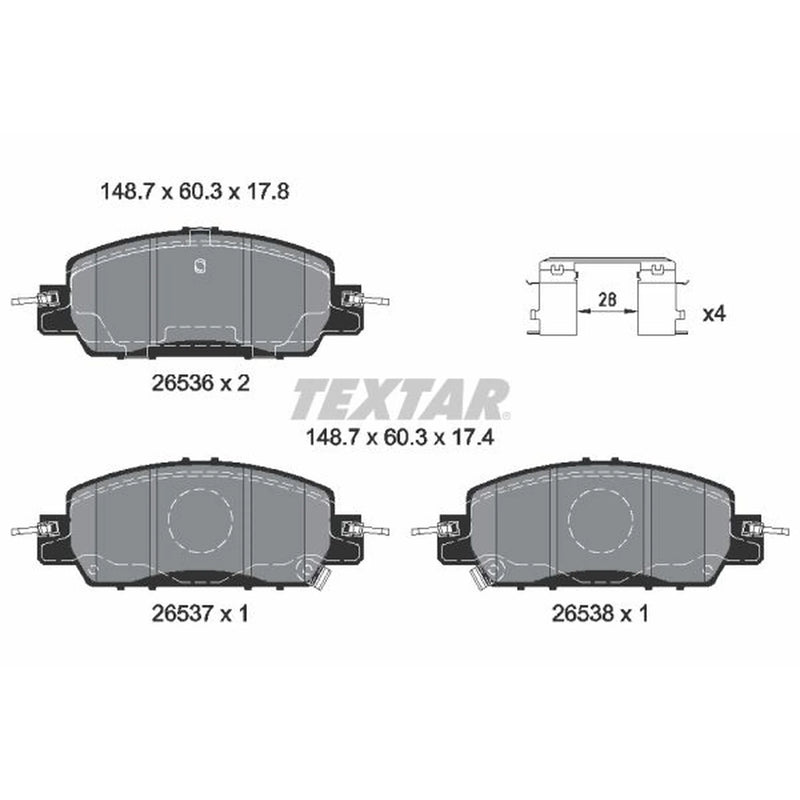 Textar Front Brake Pad Set 2653601