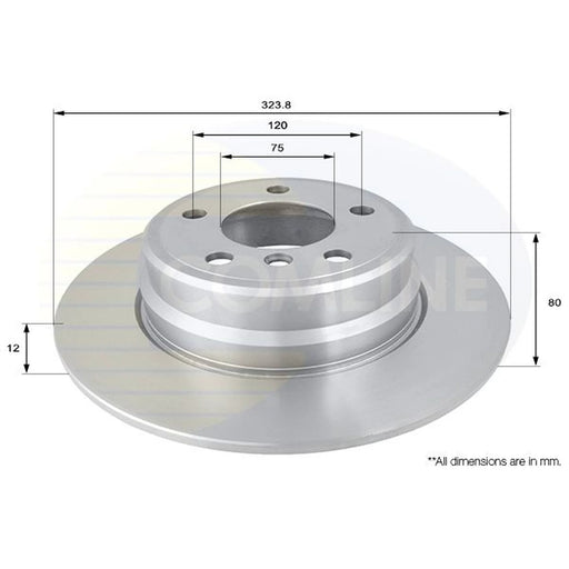 Comline 2 x Solid Rear Brake Discs ADC1708