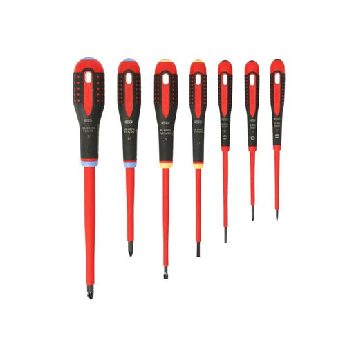 Bahco BE-9888S ERGO™ VDE Insulated Screwdriver Set, 7 Piece - BE-9888S