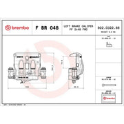 Brembo Brake Caliper Assembly Front Left FBR048