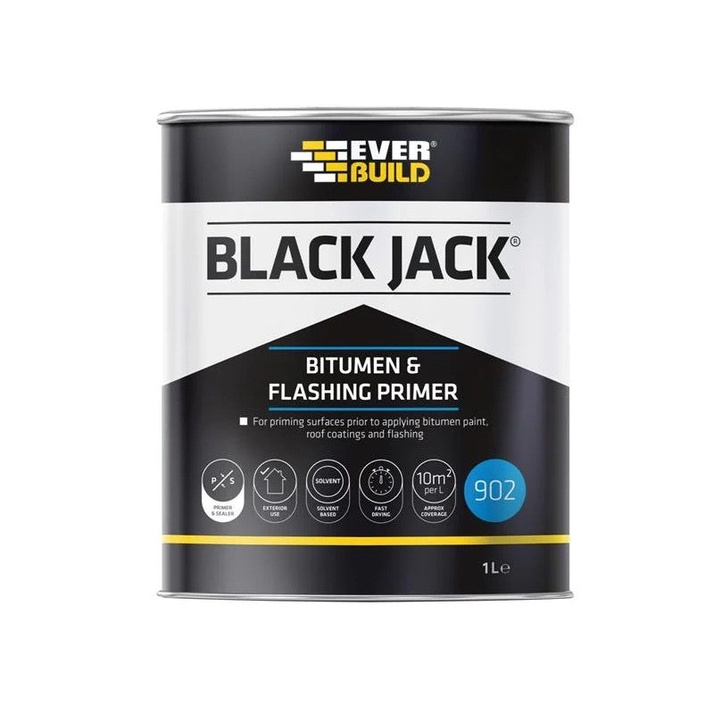 Everbuild Sika Black Jack® 902 Bitumen & Flashing Primer 1 litre - 852670