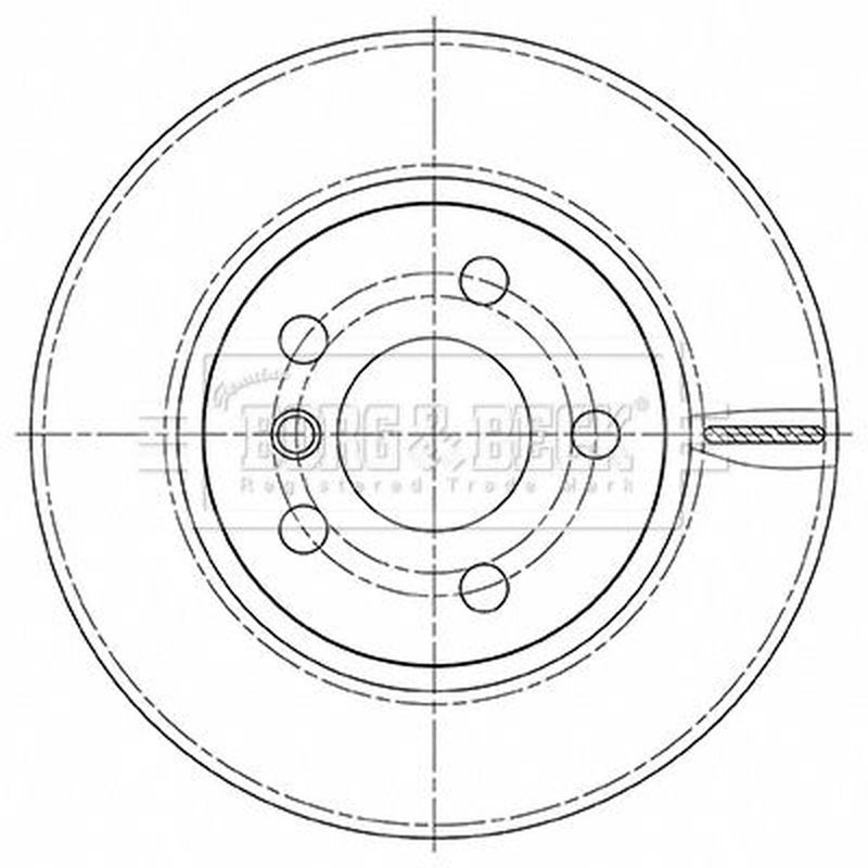 Borg & Beck 2 x Vented Front Brake Discs BBD5494