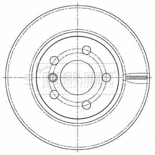 Borg & Beck 2 x Vented Front Brake Discs BBD5494