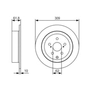 Bosch 2 x Solid Brake Discs 0 986 479 T04
