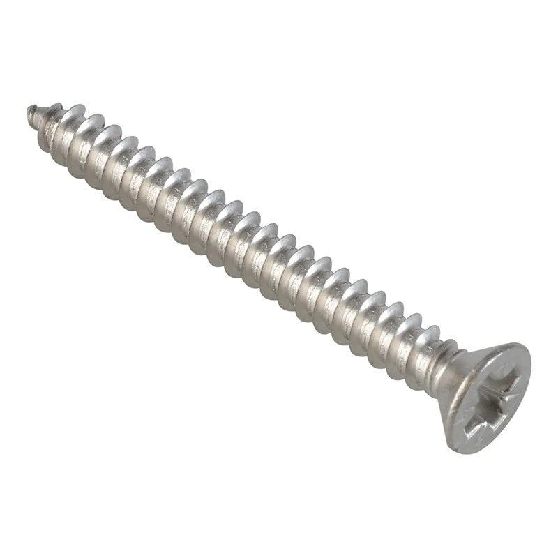 ForgeFix Self-Tapping Screw Pozi Compatible CSK A2 SS 1.1/2in x 8 ForgePack 12