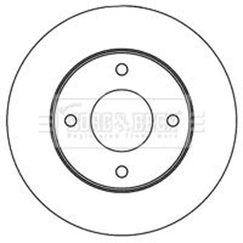 Borg & Beck 2 x Vented Front Brake Discs BBD5180
