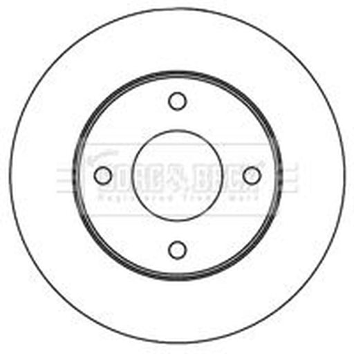 Borg & Beck 2 x Vented Front Brake Discs BBD5180