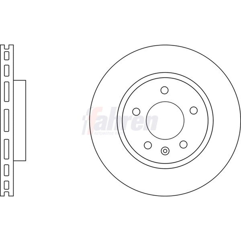 Fahren 2 x Vented Rear Brake Discs FBD6790