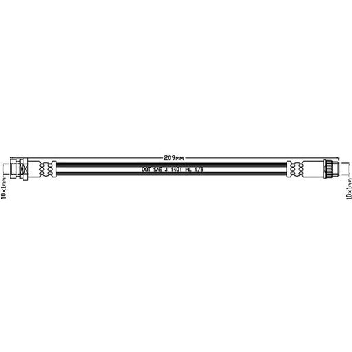 Juratek Brake Hydraulic Hose Line Rear JBH1317