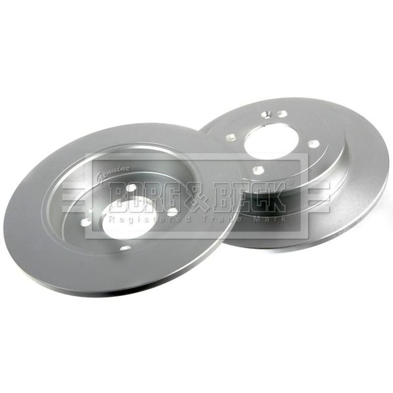 Borg & Beck 2 x Solid Rear Brake Discs BBD5296