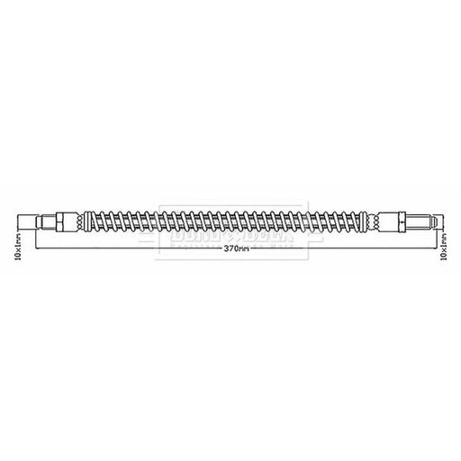 Borg & Beck Brake Hydraulic Hose Line Rear Left BBH6569