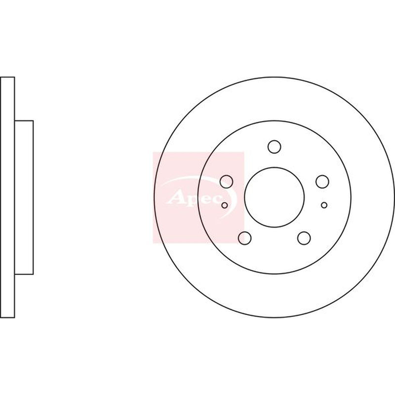 Apec 2 x Solid Rear Brake Discs DSK3747