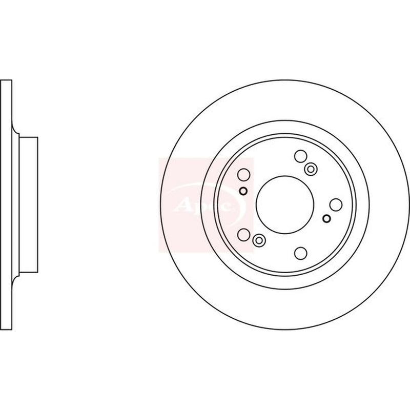 Apec 2 x Solid Rear Brake Discs DSK2154