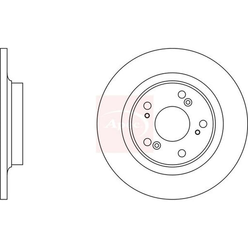 Apec 2 x Solid Rear Brake Discs DSK2154