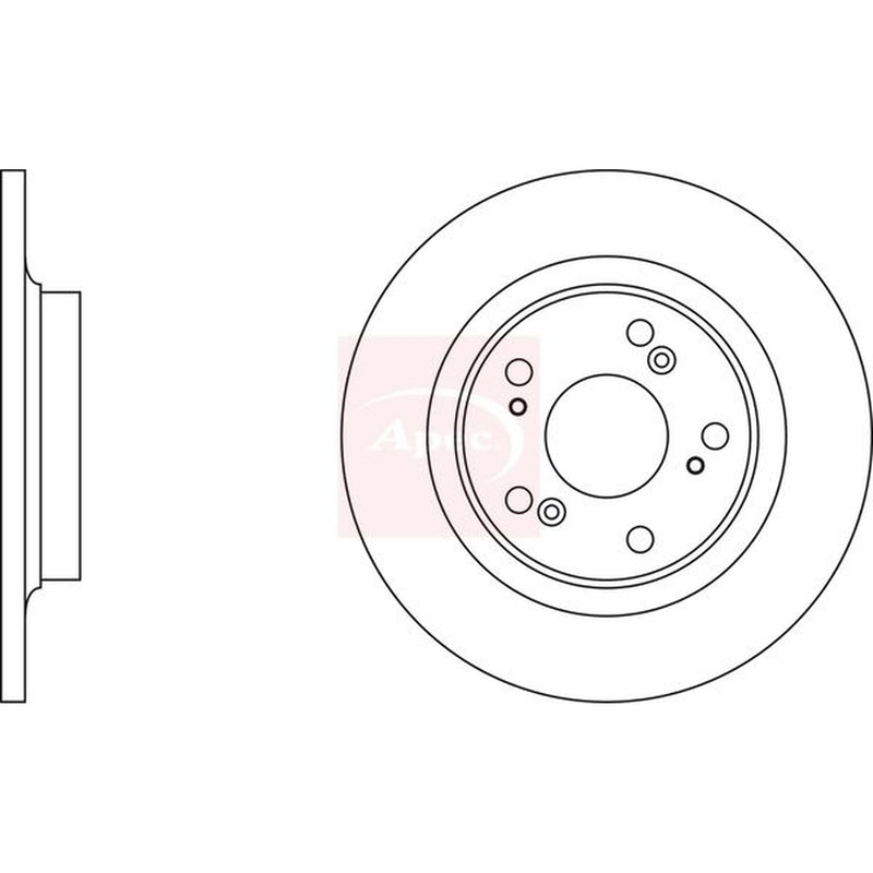 Apec 2 x Solid Rear Brake Discs DSK2154