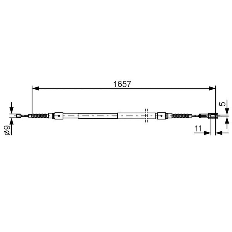 Bosch Handbrake Cable Left Rear 1 987 477 881