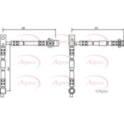 Apec Brake Hydraulic Hose Line Front Right HOS3519