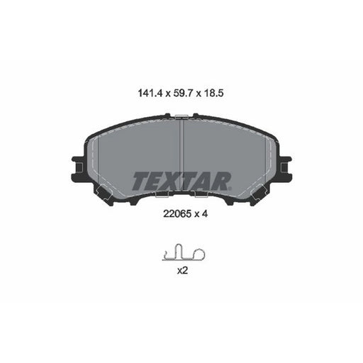 Textar Brake Pad Set 2206501