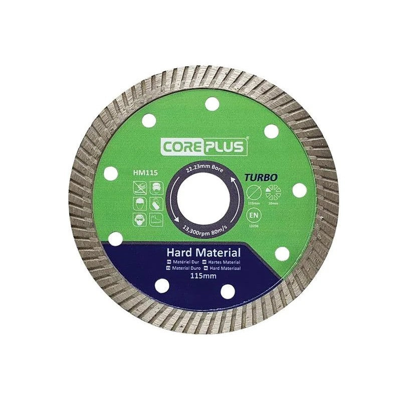 CorePlus HM115 Hard Material Turbo Diamond Blade 115mm - CORDBHM115