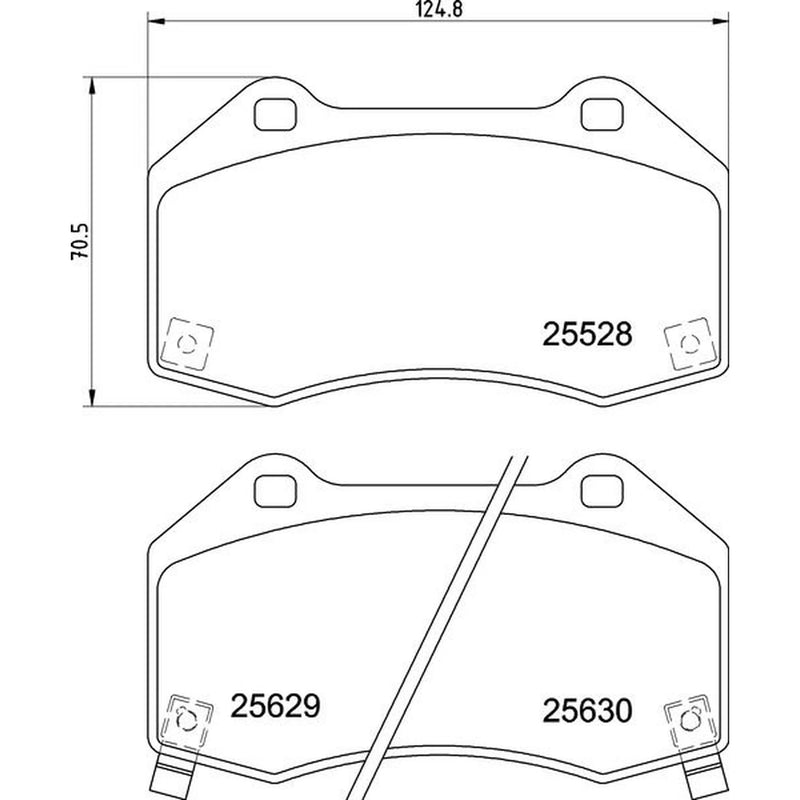 Brembo 4 x Front Brake Pad Set P59094
