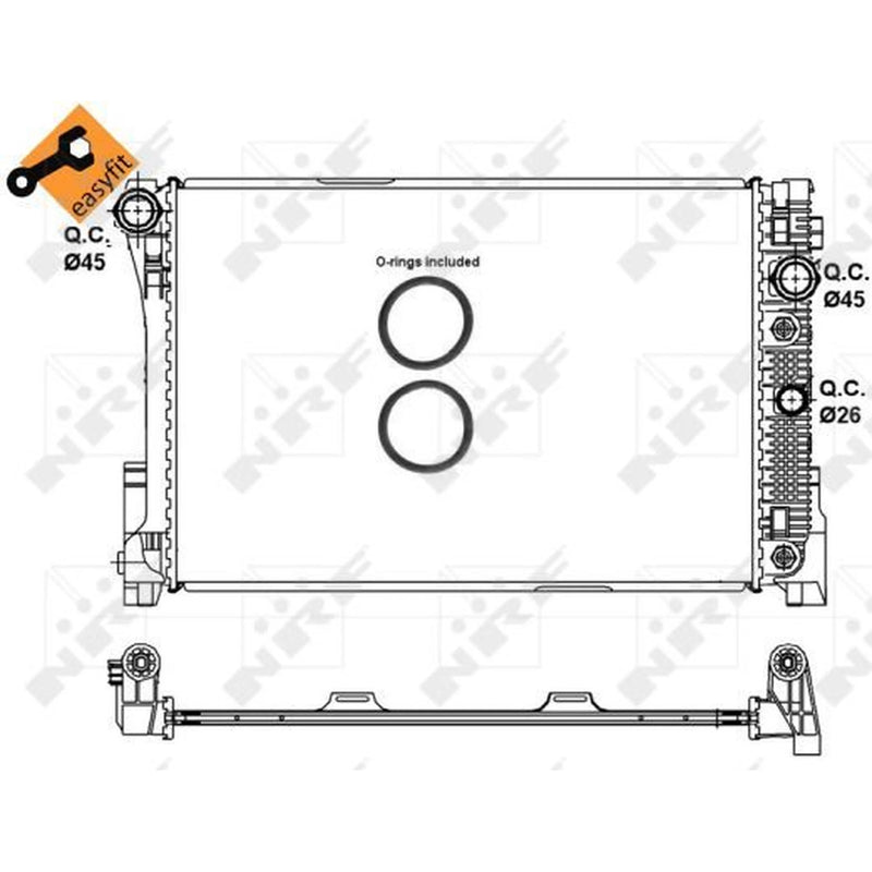 NRF Engine Radiator Upper 58335