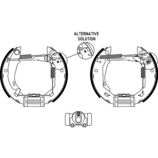 Mintex Brake Shoe Set Axle Kit MSP031